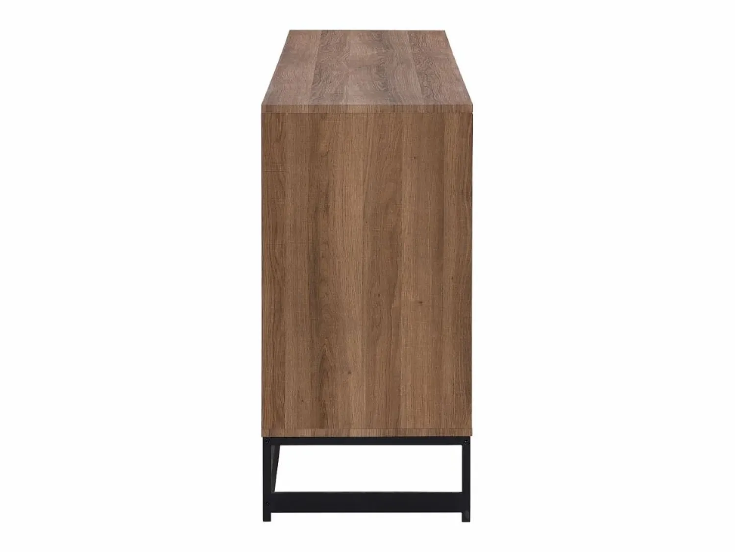 Vente-unique Aparador con 3 puertas y 3 cajones de MDF - Natural y negro - CARATANA