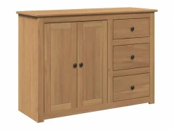 Outlet Aparador con cajones Panama madera maciza pino 112x40x80 cm Aparador