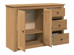 Outlet Aparador con cajones Panama madera maciza pino 112x40x80 cm Aparador