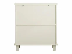 Aparador con estantes regulables - Consola de cocina retro moderna - con dos puertas - Crema