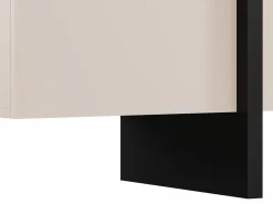 Vente-unique Aparador de 4 puertas en MDF - Beige y negro - LUVONIA