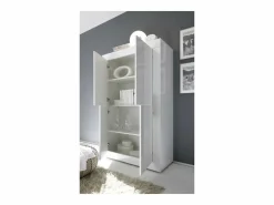 Best Aparador de 4 puertas ISORA – lacado brillante – Diseño moderno y funcional Vitrina Para Vajilla
