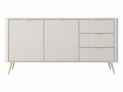 Hot Aparador de 2 puertas y 3 cajones en MDF - y dorado - ELONARIA de Pascal Morabito Aparador