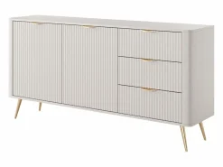 Hot Aparador de 2 puertas y 3 cajones en MDF - y dorado - ELONARIA de Pascal Morabito Aparador