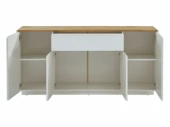 Online Aparador de 4 puertas y 1 cajón. MDF lacado en blanco. AMANI Aparador