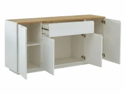Online Aparador de 4 puertas y 1 cajón. MDF lacado en blanco. AMANI Aparador