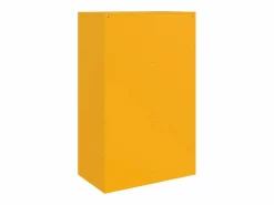 vidaxl Aparador de acero mostaza 67x39x107 cm