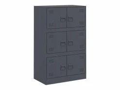 Clearance vidaxl Aparador de acero antracita 67x39x107 cm Gris antracita