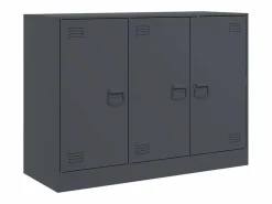 vidaxl Aparador de acero antracita 99x39x73 cm Gris antracita