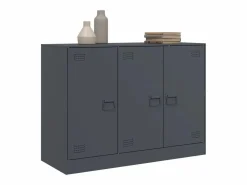 vidaxl Aparador de acero antracita 99x39x73 cm Gris antracita