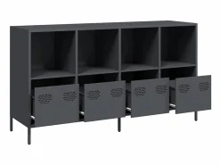 vidaxl Aparador de acero laminado en frío antracita 135x39x73,5 cm