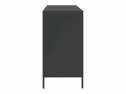 New vidaxl Aparador de acero laminado en frío 135x39x73,5 cm Negro