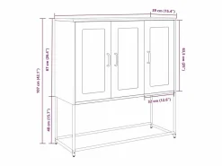 Outlet vidaxl Aparador de acero laminado en frío 100,5x39x107 cm Blanco
