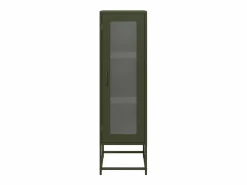 vidaxl Aparador de acero laminado en frío oliva 36x39x123 cm