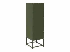 vidaxl Aparador de acero laminado en frío oliva 36x39x123 cm