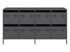 Best vidaxl Aparador de acero laminado en frío antracita 135x39x73,5 cm Gris antracita