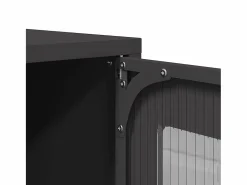vidaxl Aparador de acero 68x39x107 cm