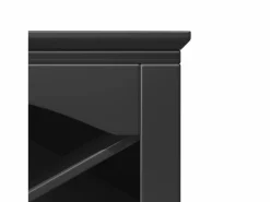Sale Aparador de cocina con iluminación LED, 3 puertas y 3 cajones - Madera MDF negra Aparador De Cocina