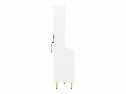 Hot Aparador de cocina con iluminación LED, 4 puertas, 3 cajones y botellero - Aparador De Cocina