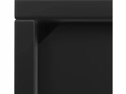 Clearance Merax Aparador de cocina con puerta - 120 x 40 x 75 cm - con 6 cajones + LED - MDF - Negro
