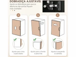Sale Aparador de cocina Dami 4 puertas + 6 estantes ajustables 170,5x60x30 cm Vitrina Para Vajilla