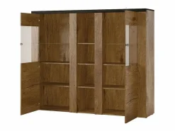 Hot Meublorama Aparador de diseño con 2 puertas para salón, color roble. Colección SANTIAGO. Color natural claro