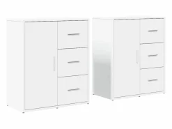 vidaxl Aparador de madera de ingeniería 2 uds 60x31x70 cm