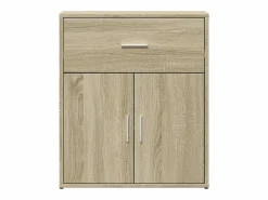 Outlet vidaxl Aparador de madera de ingeniería roble Sonoma 60x31x70 cm Marru00f3n