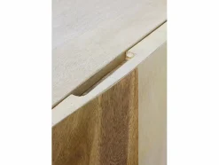 Sale Aparador de madera de mango en color patinado con patas de madera Blanco