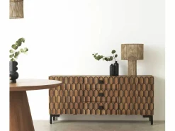 New Aparador de madera maciza de mango marrón Aparador