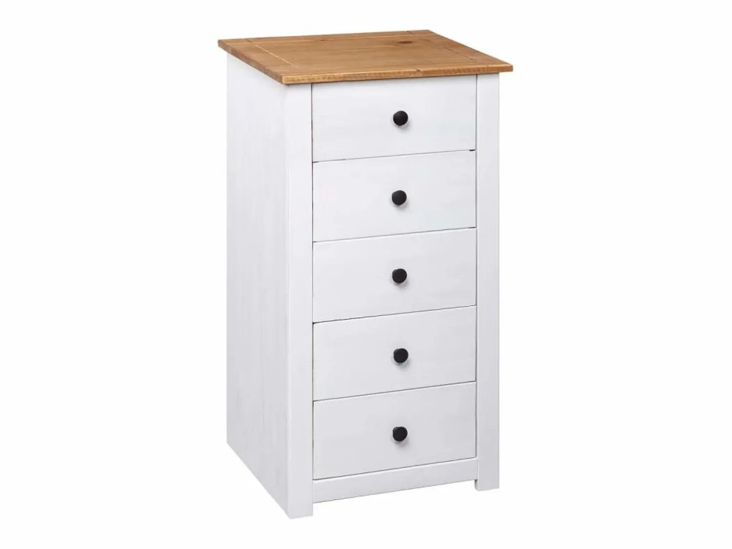 Hot Aparador de madera maciza pino estilo Panamá 46x40x89 cm Cómoda