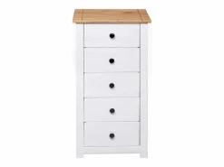 Hot Aparador de madera maciza pino estilo Panamá 46x40x89 cm Cómoda