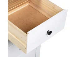 Hot Aparador de madera maciza pino estilo Panamá 46x40x89 cm Cómoda