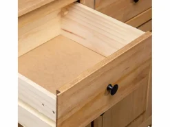 vidaxl Aparador de madera maciza de pino estilo Panamá 93x40x80 cm