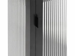 Online Clicnbuy Aparador de vidrio y acero 105x35x70 cm Negro