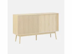 Discount Sweeek Aparador escandinavo efecto madera con 2 puertas, 150cm natural Marru00f3n