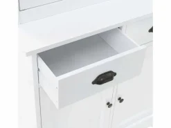vidaxl Aparador galés con 4 puertas MDF y madera de pino 80x40x180 cm