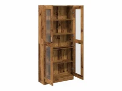 vidaxl Aparador madera ingeniería madera envejecida 82,5x30,5x185 cm