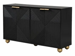 Sale ModernLuxe Aparador moderno - 2 puertas con estantes ajustables - Negro