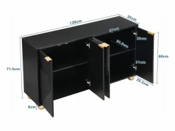Sale ModernLuxe Aparador moderno - 2 puertas con estantes ajustables - Negro
