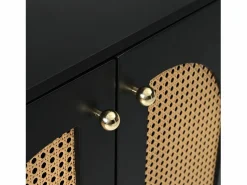 Clearance Aparador moderno con estantes ajustables - puertas de ratán - MDF - Aparador