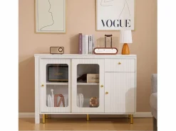 Hot Aparador moderno con tapa giratoria retráctil - varios espacios de almacenamiento - MDF - Mueble Bar