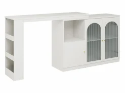 ModernLuxe Aparador, Mueble bar giratorio de MDF - gran espacio de almacenamiento - estilo contemporáneo -