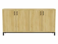 Clearance Aparador, mueble de cocina de 4 puertas, para entrada, salón, cocina, dormitorio, 160 x 35 x 80 cm Aparador