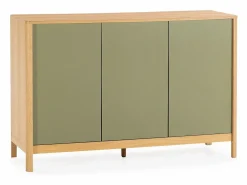Clearance VS Venta-stock Aparador Nassau 3 puertas efecto Roble/ Verde