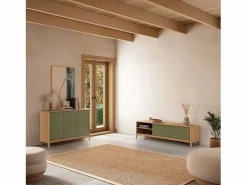 Clearance VS Venta-stock Aparador Nassau 3 puertas efecto Roble/ Verde