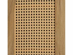 Aparador Natural - Aparador con 4 puertas de ratán y tiradores de metal - para comedor y salón
