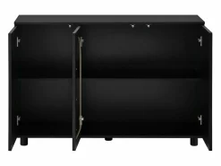 Online Hauss Spole Aparador con 3 puertas - estantes regulables - madera MDF y PB Negro