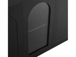 Online Hauss Spole Aparador con 3 puertas - estantes regulables - madera MDF y PB Negro