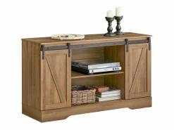 Online Sobuy Aparador Recibidor con Puerta corrediza de Granero Armario de Almacenamiento Mueble para Entrada 120 x 40 x 70 cm FSB60-BR ES Marru00f3n